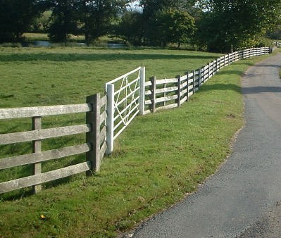 Mortised post and rail fencing