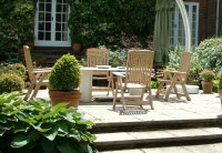 This part of the garden is a real sun trap.