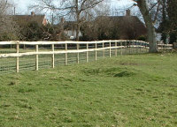 Driven Post & Rail Fencing is a cost effective way of getting a strong fence.