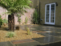 Indian sandstone garden