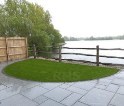 Indian granite with artificial grass