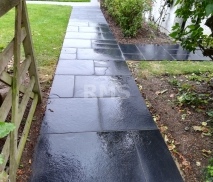 Black limestone path Boughton Aluph