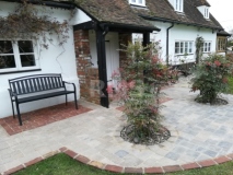 Block and brick patio Willesborough