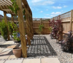 Sandstone under pergola